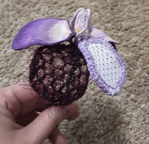 Stumpwork Iris, by Jodi Sprague, OR
