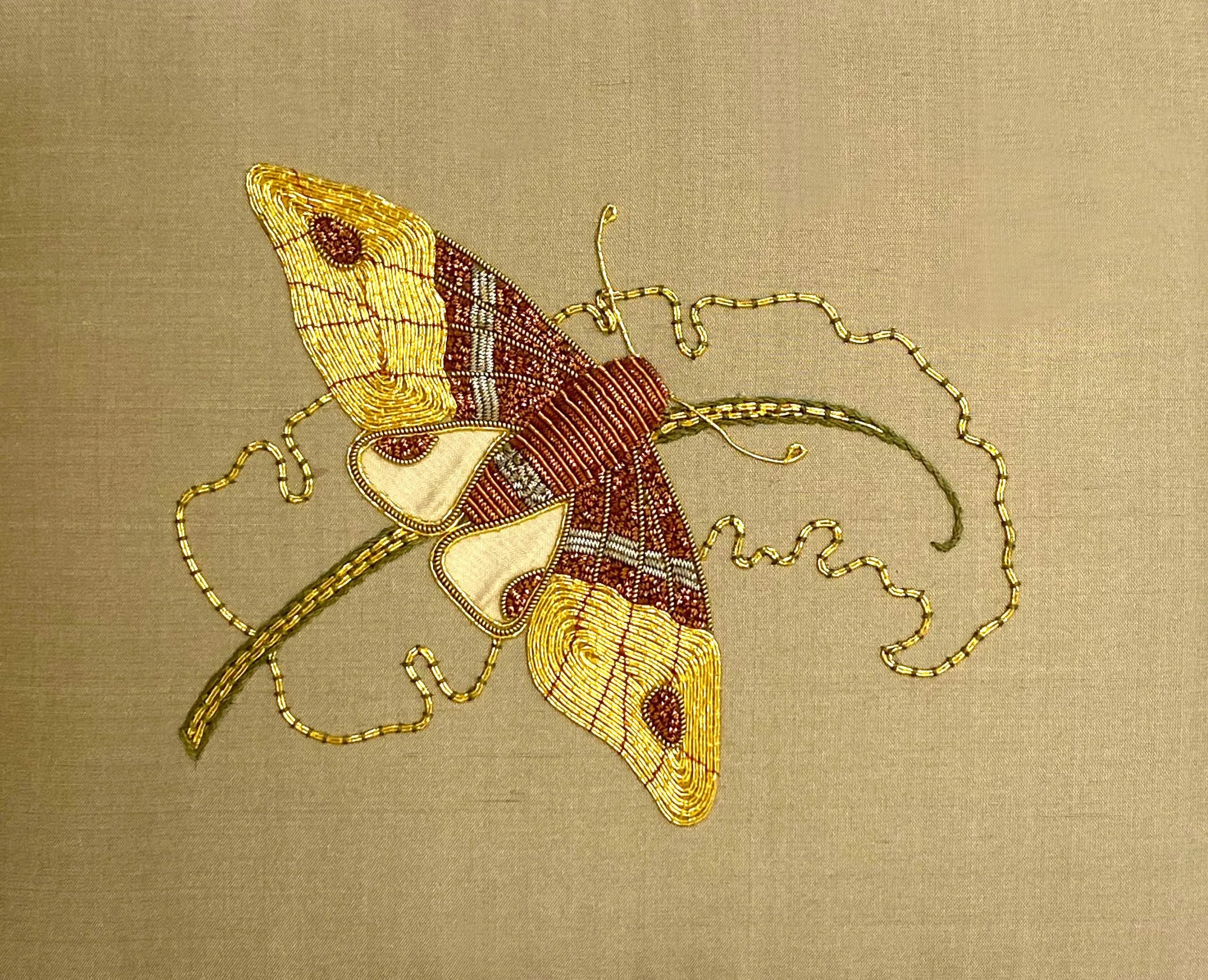 Online Goldwork Moth with Lauren Yeager (1/3)
